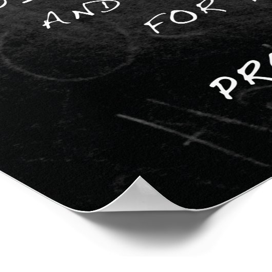 Funny Open Bar Wedding-Zeichen | Chalkboard-Stil Poster (Ecke)