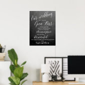 Funny Open Bar Wedding-Zeichen | Personalisierte N Poster (Heimbüro)