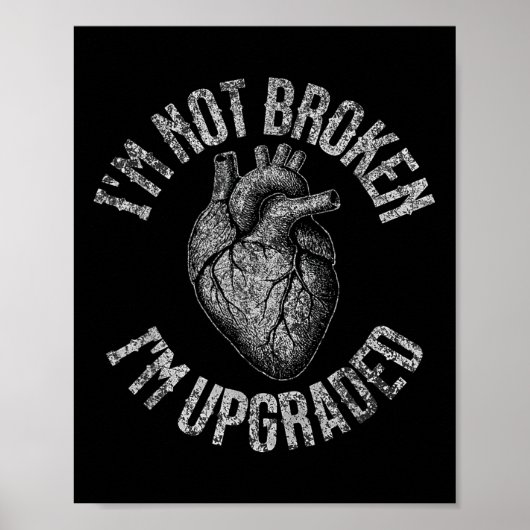 Funny Open Heart Byp Surgery Recovery Get Well Soo Poster (Vorne)