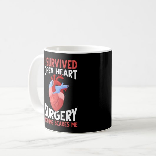 Funny Open Heart Operation Erholung Kaffeetasse (Vorderseite Links)
