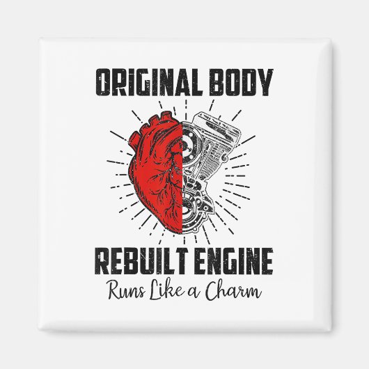 Funny Open Heart Operation Erholung Survivor Gesch Magnet (Vorne)