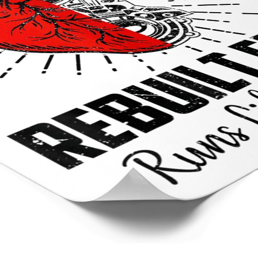 Funny Open Heart Operation Erholung Survivor Gesch Poster (Ecke)