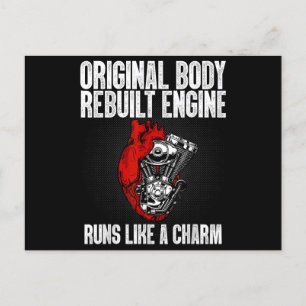 Funny Open Heart Operation Erholung Survivor Gesch Postkarte