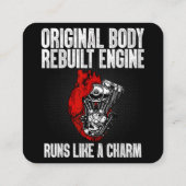 Funny Open Heart Operation Erholung Survivor Gesch Quadratische Visitenkarte (Rückseite)