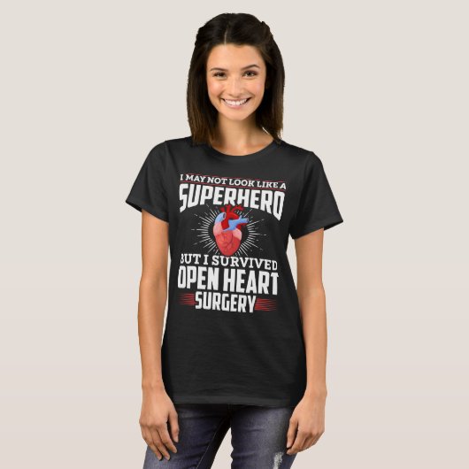 Funny Open Heart Operation Erholung T-Shirt (Vorne ganz)