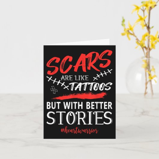 Funny Open Heart Operation Shirt Geschenke Narben  Karte (Gelbe Blume)