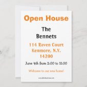 Funny Open House/New Zuhause Einladungen (Rückseite)