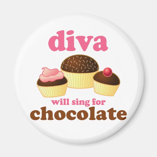 Funny Opera Diva Magnet (Vorne)