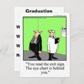 Funny Ophthalmology School Abschluss Einladung (Vorne/Hinten)