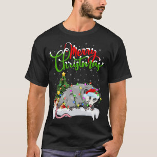 Funny Opossum Animal Lover Xmas Licht Opossum C T-Shirt