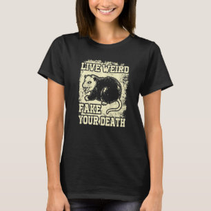 Funny Opossum Possum T-Shirt Lebendes Weites Fake