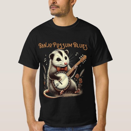 Funny Opossum Shirt Banjo (Vorderseite)