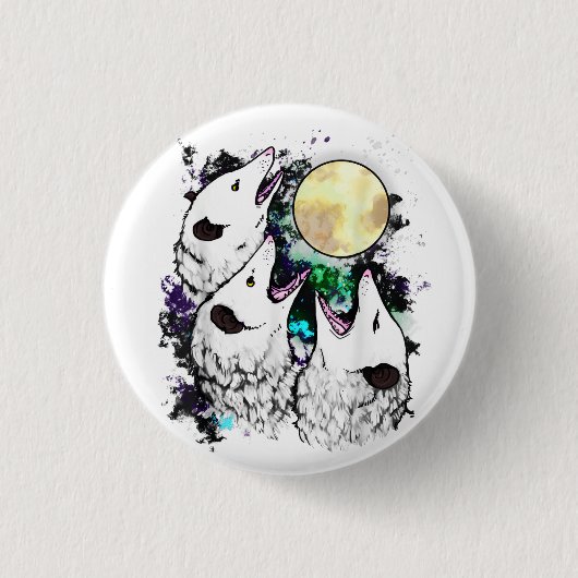 Funny Opossum Sticker | Cute Screaming Possum Button (Vorderseite)