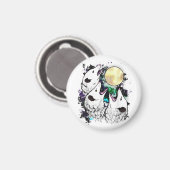 Funny Opossum Sticker | Cute Screaming Possum Magnet (Vorderseite/Rückseite)