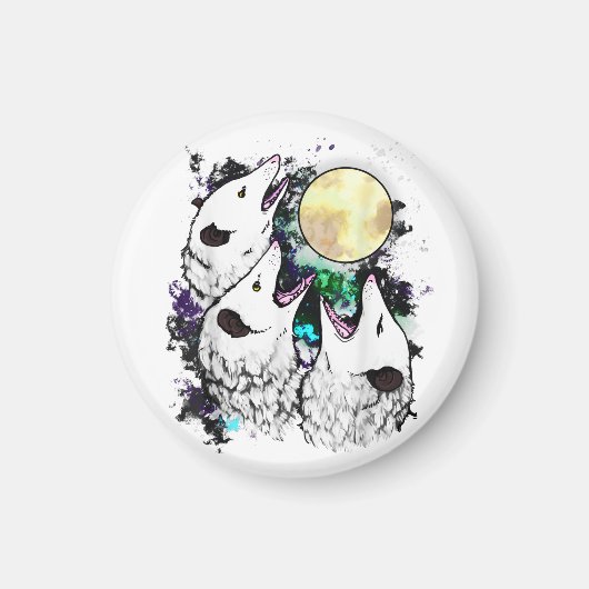 Funny Opossum Sticker | Cute Screaming Possum Magnet (Vorne)