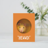 Funny Optical Illusion Rat in Hole Postkarte (Stehend Vorderseite)
