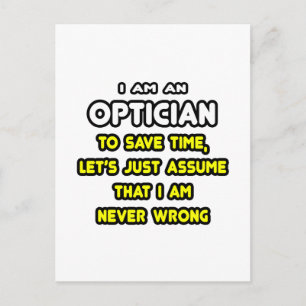 Funny Optician T - Shirt und Geschenke Postkarte