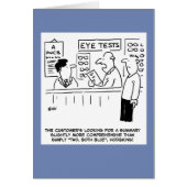 Funny Optician übermäßig vereinfachende Augentests (Vorne)