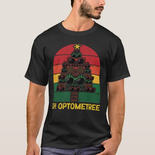 Funny Opticians Christmas Tree Glasses Xmas Oh T-Shirt (Vorderseite)