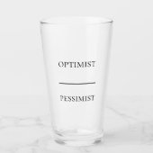 Funny Optimist-Pessimist Glas (Vorderseite)