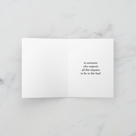 Funny Optimistic Typ Karte (Innenseite)