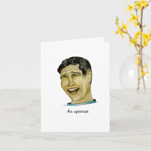 Funny Optimistic Typ Karte (Gelbe Blume)