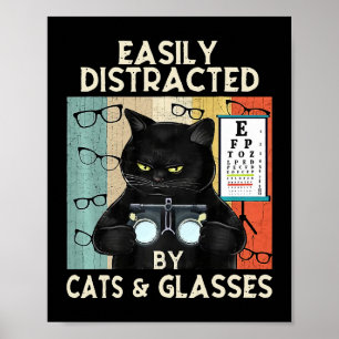 Funny Optometrie leicht von Katzen & Glasse abgele Poster