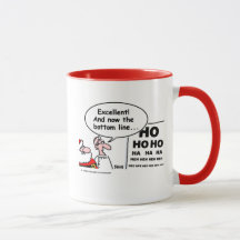 Funny Optometrist Cartoon Santa Claus Augentest
