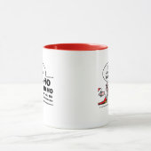 Funny Optometrist Cartoon Santa Claus Augentest Tasse (Zentrum)