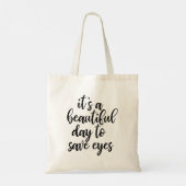 Funny Optometrist Slogan Tote Bag Tragetasche (Rückseite)