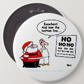 Funny Optometrist und Weihnachten Cartoon Weihnach Button (Vorne & Hinten)