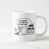 Funny Optometrist Weihnachten Cartoon Kunst Jumbo-Tasse (Rechts)