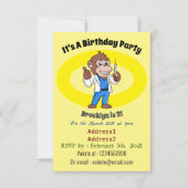 Funny Orang-Utan Cartoon Arzt Einladung (Vorderseite)