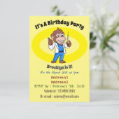 Funny Orang-Utan Cartoon Arzt Einladung (Stehend Vorderseite)