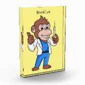 Funny Orang-Utan Cartoon Arzt Fotoblock (Links)