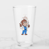 Funny Orang-Utan Cartoon Arzt Glas (Rückseite)