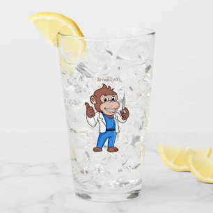 Funny Orang-Utan Cartoon Arzt Glas