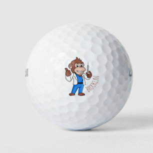 Funny Orang-Utan Cartoon Arzt Golfball
