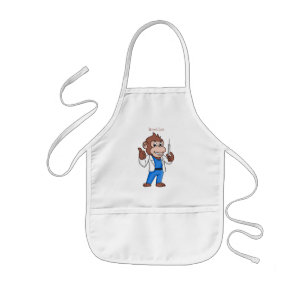 Funny Orang-Utan Cartoon Arzt Kinderschürze