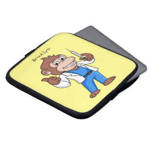 Funny Orang-Utan Cartoon Arzt Laptopschutzhülle