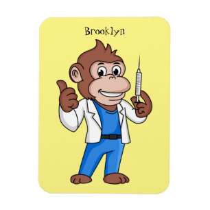 Funny Orang-Utan Cartoon Arzt Magnet