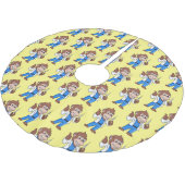Funny Orang-Utan Cartoon Arzt Polyester Weihnachtsbaumdecke (Schrägansicht)