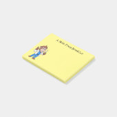 Funny Orang-Utan Cartoon Arzt Post-it Klebezettel (angewinkelt)