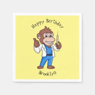 Funny Orang-Utan Cartoon Arzt Serviette