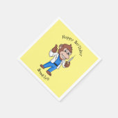 Funny Orang-Utan Cartoon Arzt Serviette (Ecke)