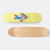 Funny Orang-Utan Cartoon Arzt Skateboard (Horizontal)