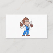 Funny Orang-Utan Cartoon Arzt Visitenkarte (Rückseite)