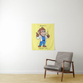 Funny Orang-Utan Cartoon Arzt Wandteppich (Beispiel)