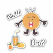 Funny Orange Aufkleber (Vorderseite)