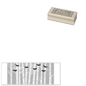 Funny Orange Birch Forest mit Halloween Bats Gummistempel (Stempel)